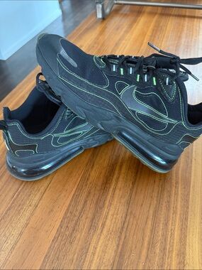 Nike AIR MAX 270 REACT SP Black-Black-Electric Green CQ6549 001 men’s 8.5